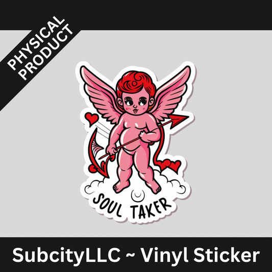 3" Soul Taker Cupid Valentines Day Vinyl Water Proof Sticker