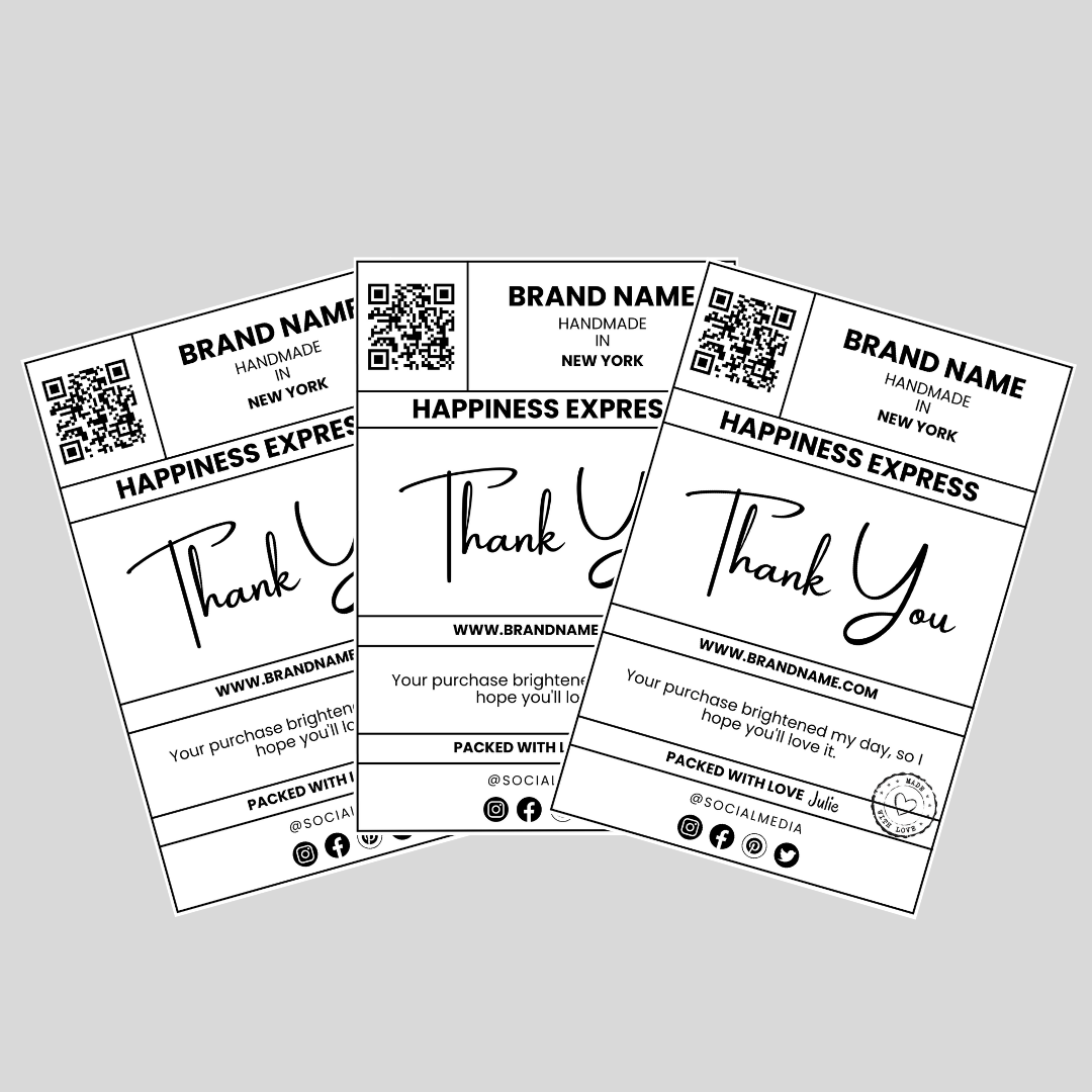 Custom Thank You Shipping Labels