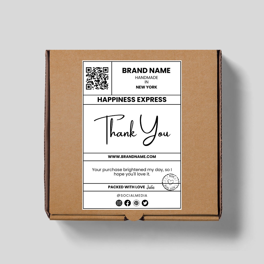 Custom Thank You Shipping Labels