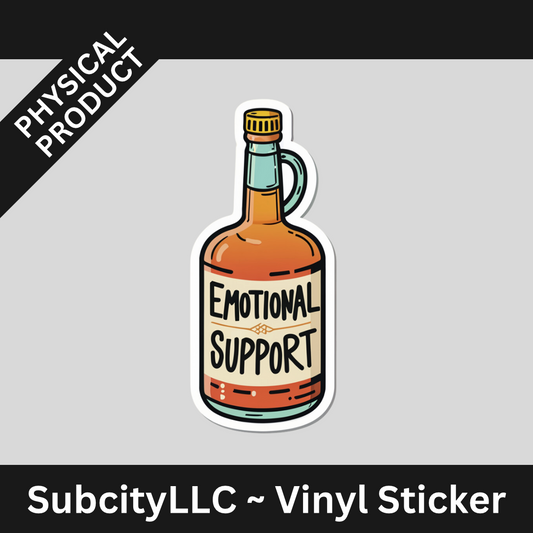 3" Emotional Support Vinyl Water Proof Sticker