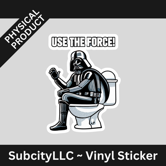 3" Use The Force Star Wars Vinyl Water Proof Sticker